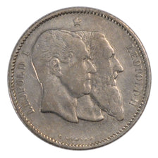 Belgio, Leopold II, Franc, 1880, BB, Argento, KM:38