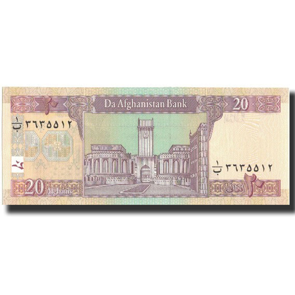 Banknote, Afghanistan, 20 Afghanis, 2002, 2002, KM:68a, UNC(65-70)
