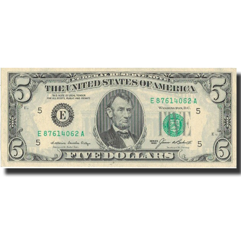 Banknote, United States, Five Dollars, 1985, 1985, KM:3716, UNC(63)