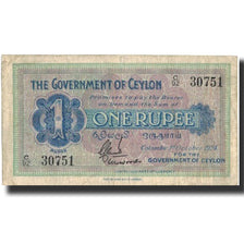 Banknote, Ceylon, 1 Rupee, 1924, 1924-10-01, KM:16a, EF(40-45)