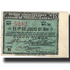 Banknote, Mexico, 5 Pesos, 1914, 1914-07-01, EF(40-45)