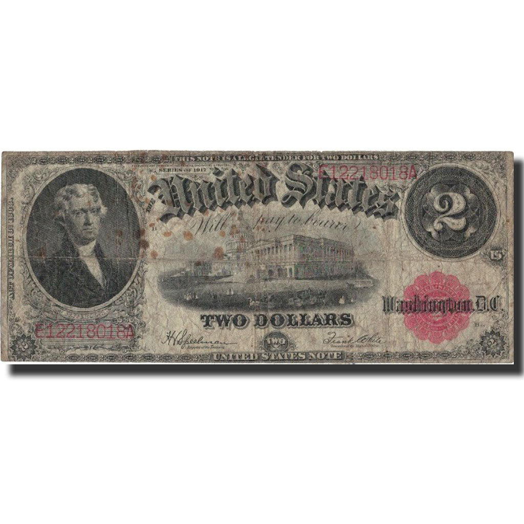 Banknote, United States, Two Dollars, 1917, 1917, KM:120, VG(8-10)