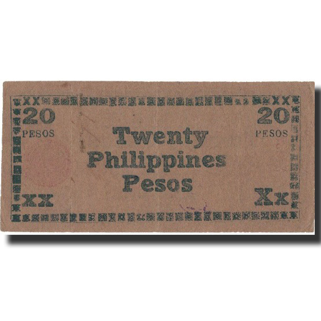 Geldschein, Philippinen, 20 Pesos, 1945, 1945, KM:S685, S+