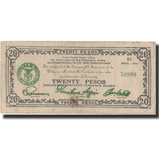 Geldschein, Philippinen, 20 Pesos, 1944, 1944, KM:S528c, S+