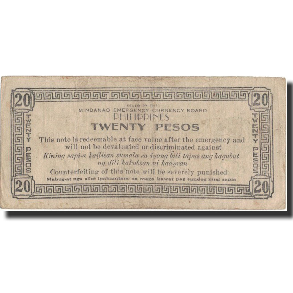 Banknote, Philippines, 20 Pesos, 1944, 1944, KM:S528c, VF(30-35)