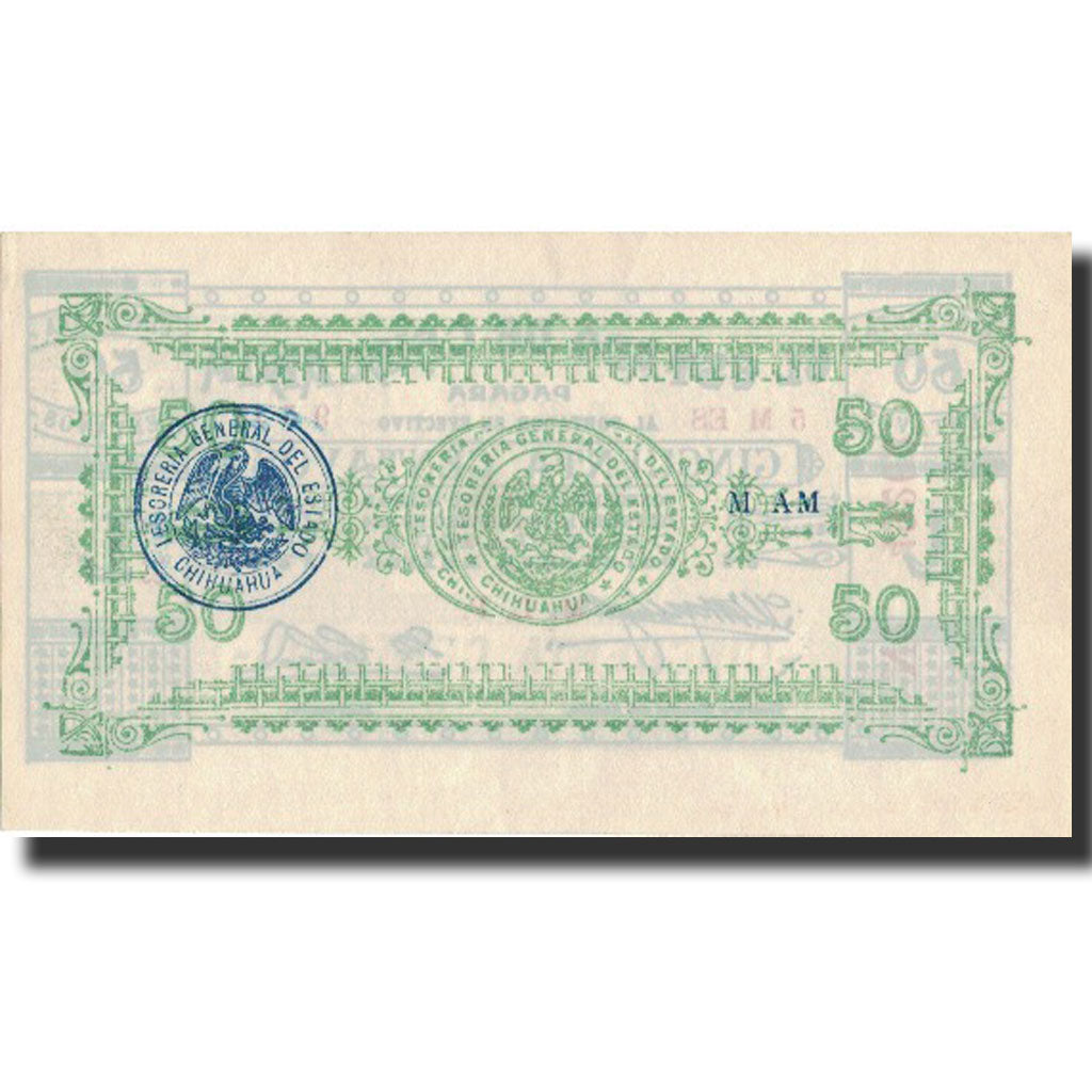 Banknote, Mexico - Revolutionary, 50 Centavos, 1915, 1915-05-09, KM:S527a