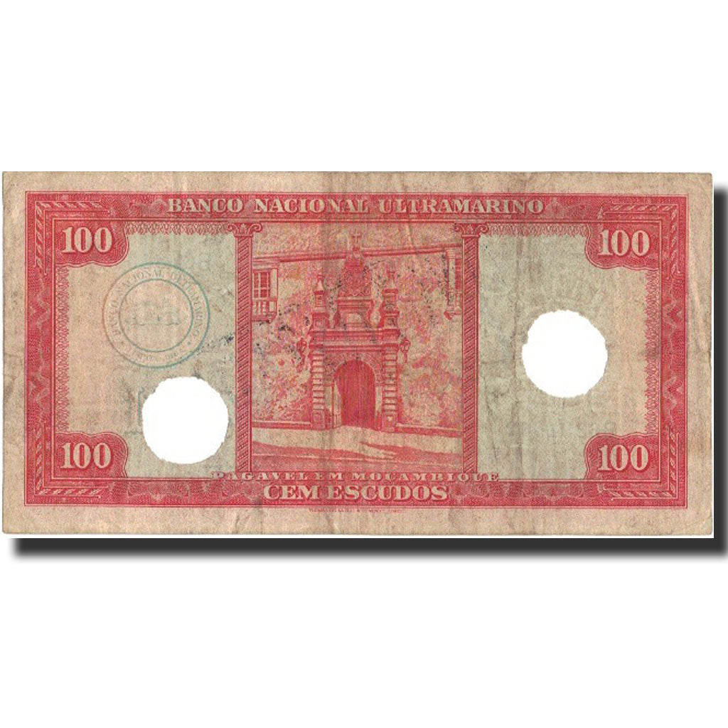 Biljet, Mozambique, 100 Escudos, 1958, 1958-07-24, KM:107, TB+
