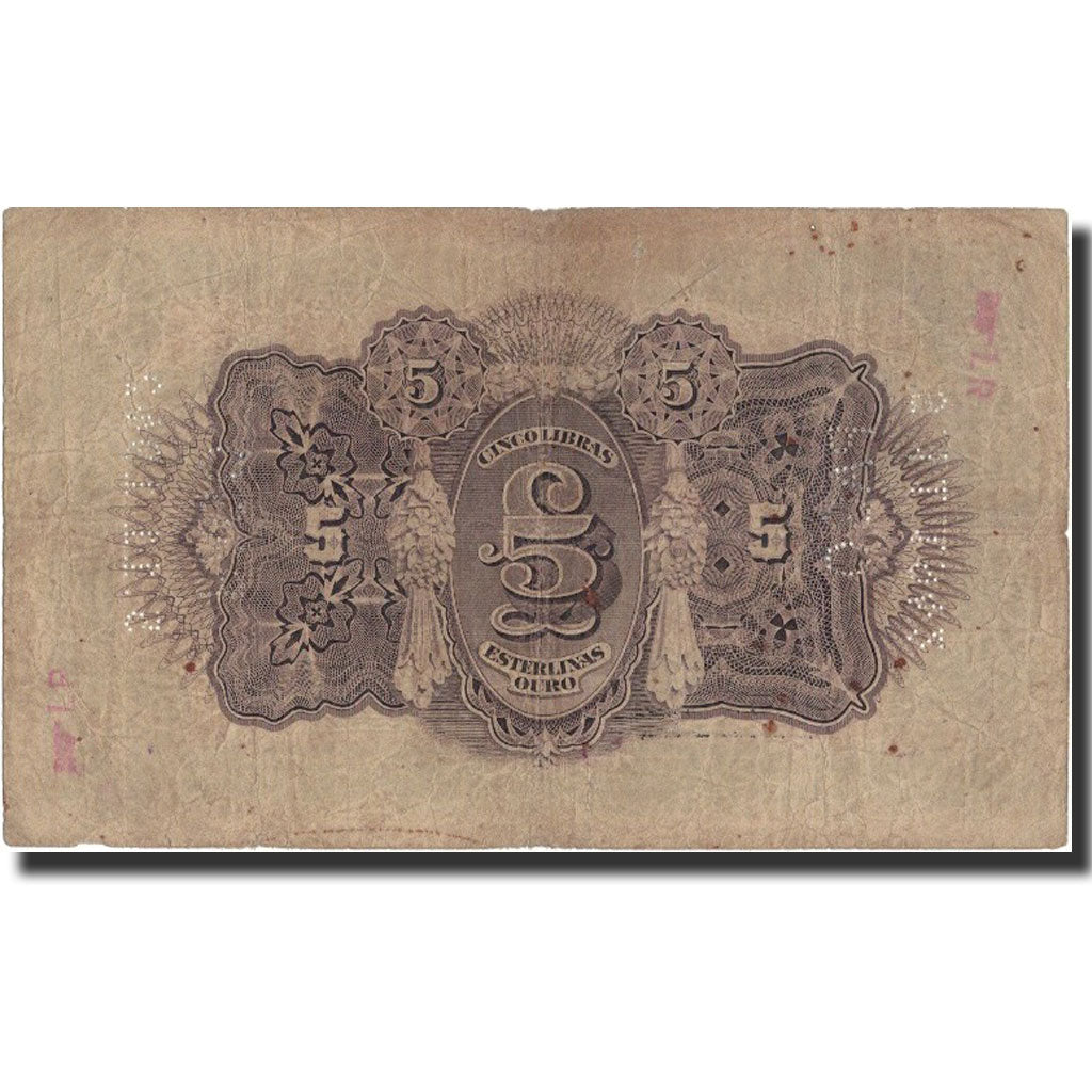Billete, 5 Libras, 1919, Mozambique, undated (old date 1919-09-15), KM:R21, BC