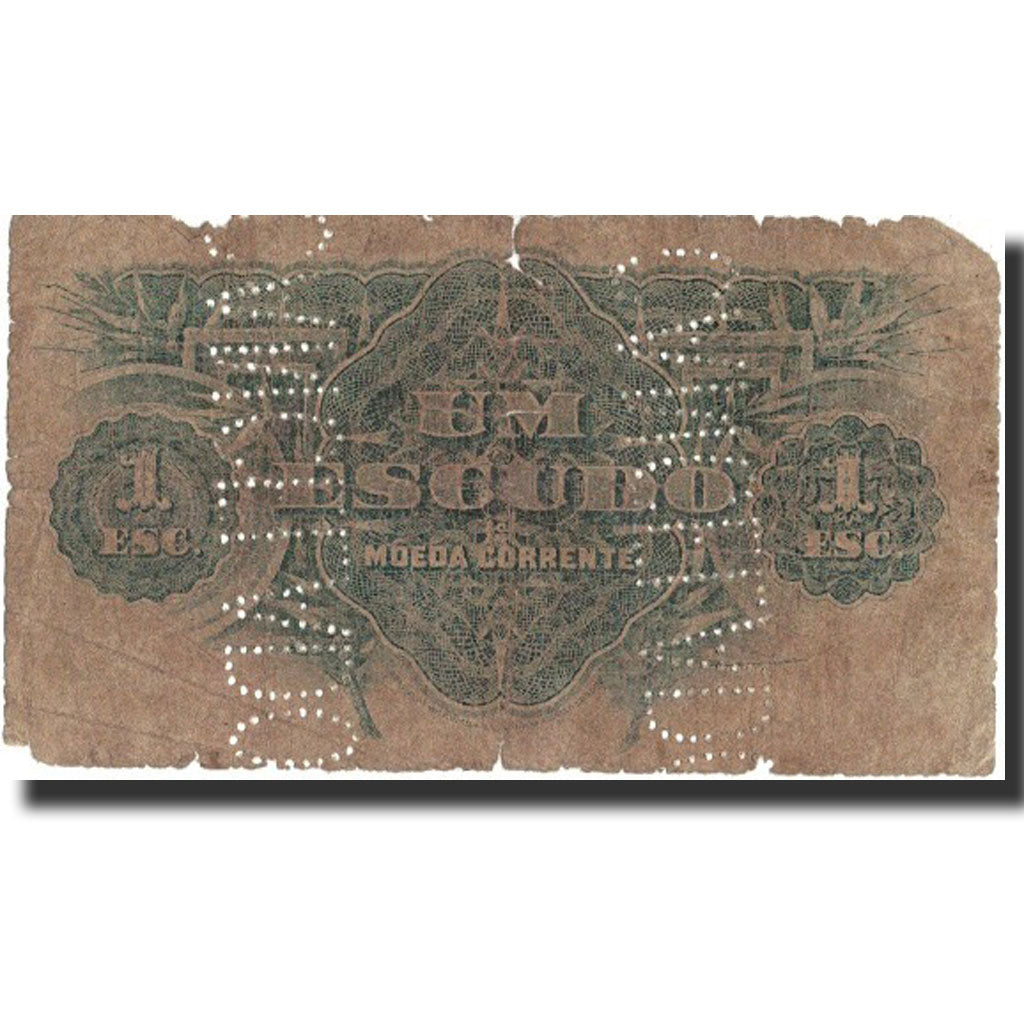 Banknote, Mozambique, 1 Escudo, 1919, 1919-09-15, KM:R11a, VG(8-10)