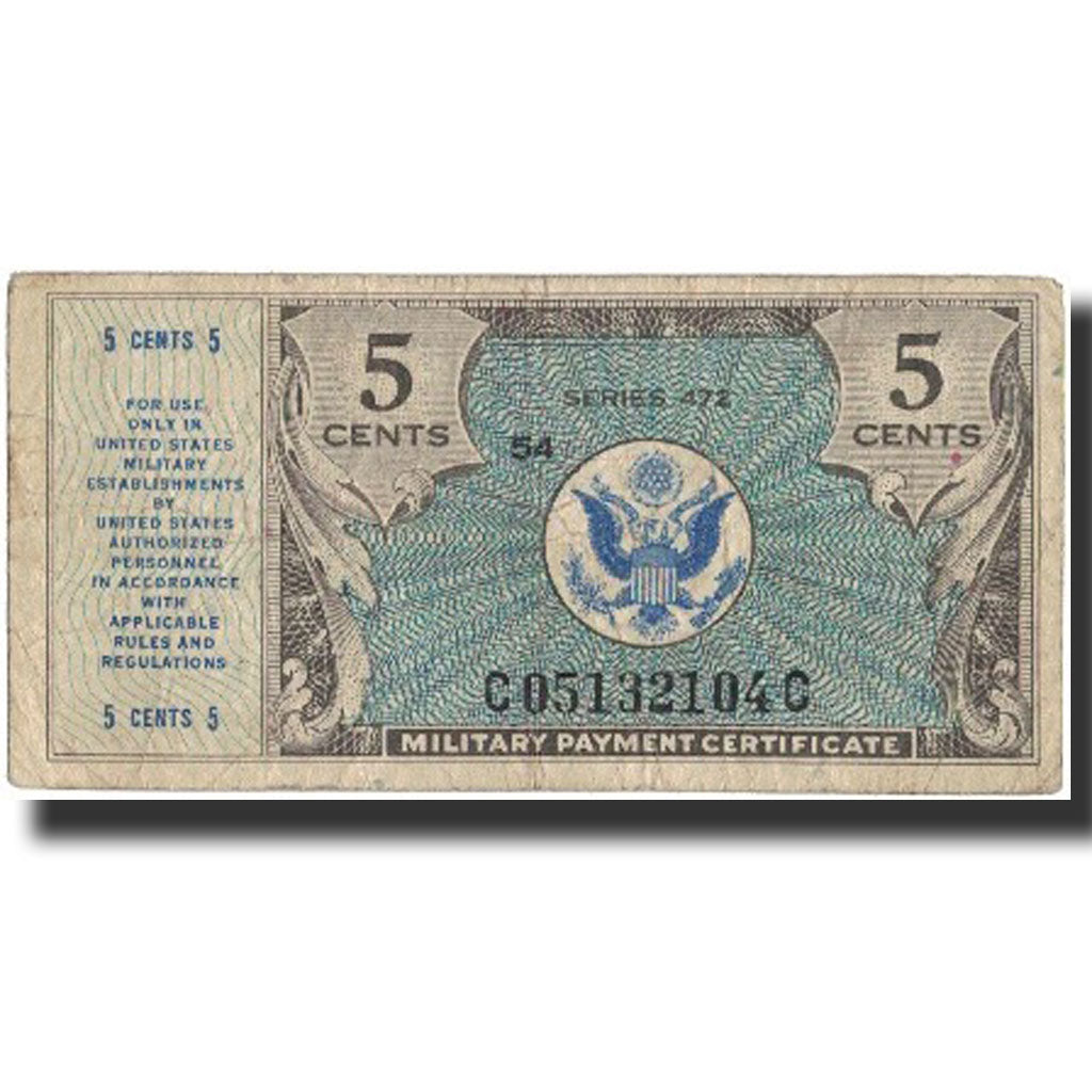 Banknote, United States, 5 Cents, Undated (1948), Undated, KM:M15a, VF(20-25)