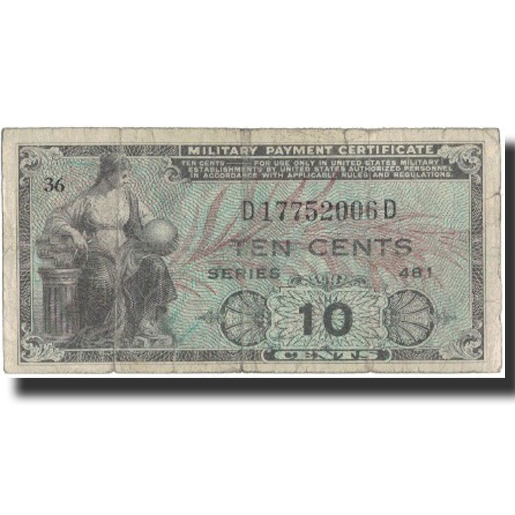 Banknote, United States, 10 Cents, Undated (1951), Undated, KM:M23a, F(12-15)