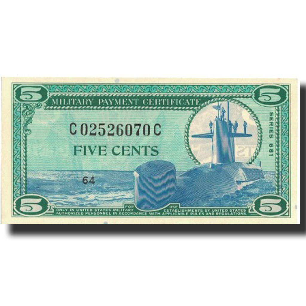 Banknote, United States, 5 Cents, undated (1969), Undated, KM:M75a, UNC(65-70)