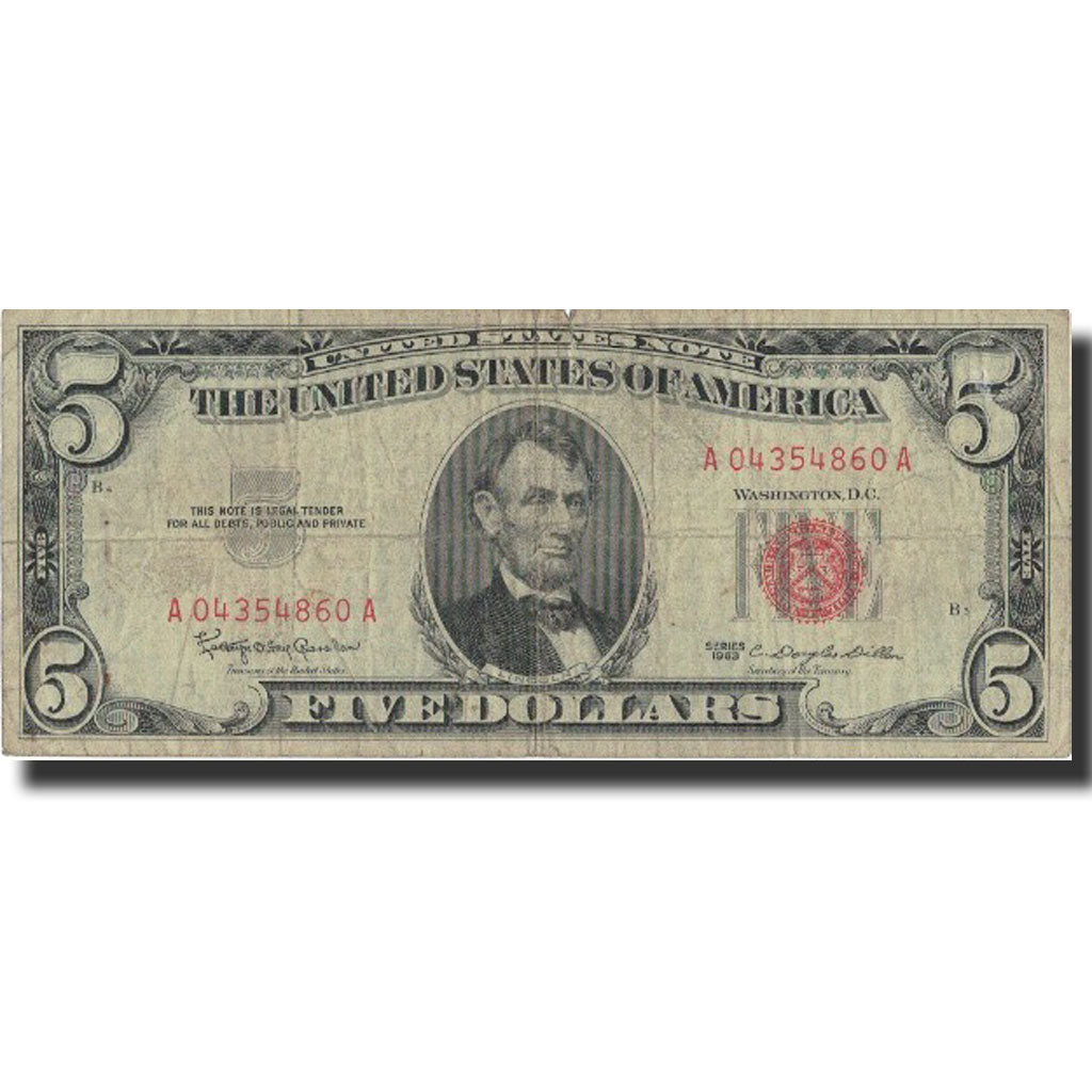 Banknote, United States, Five Dollars, 1963, 1963, KM:1650, VF(20-25)