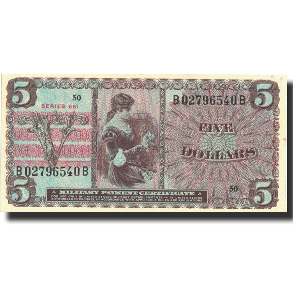 Banknote, United States, 5 Dollars, Undated (1968), Undated, KM:M69, UNC(65-70)