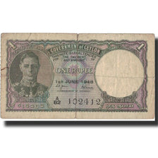 Banknote, Ceylon, 1 Rupee, 1948, 1948-06-01, KM:34, F(12-15)