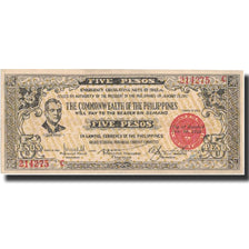 Banknot, Filipiny, 5 Pesos, 1942, 1942, KM:S648a, UNC(63)