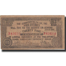 Banknote, Philippines, 25 Centavos, 1942, 1942, KM:S133, EF(40-45)