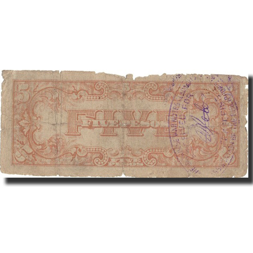 Banknote, Philippines, 5 Pesos, Undated (1942), Undated, KM:107b, VG(8-10)