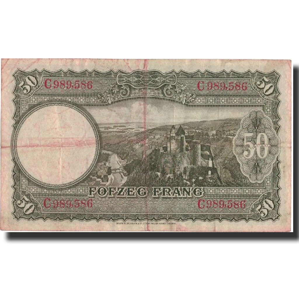 Banknote, Luxembourg, 50 Francs, Undated (1944), Undated, KM:46a, VF(30-35)