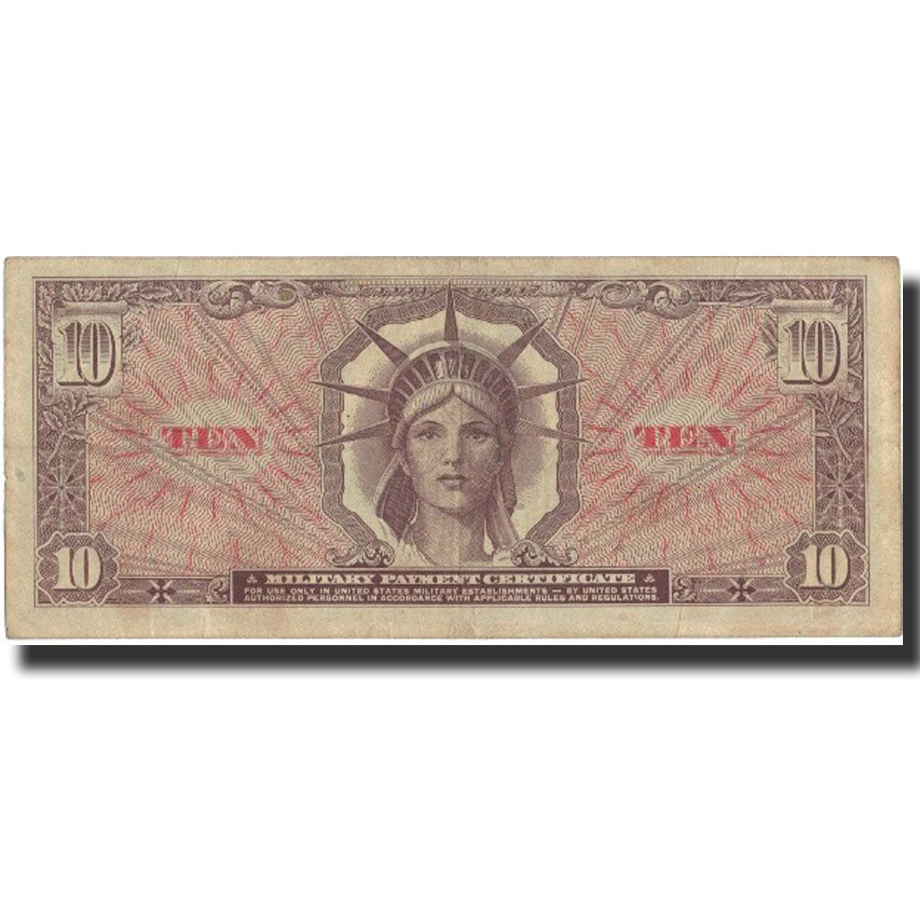 Banknote, United States, 10 Dollars, Undated (1965), Undated, KM:M63, EF(40-45)
