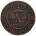 BRAZIL, 10 Reis, 1802, Lisbon, KM #232.1, EF(40-45), Copper, 3.03