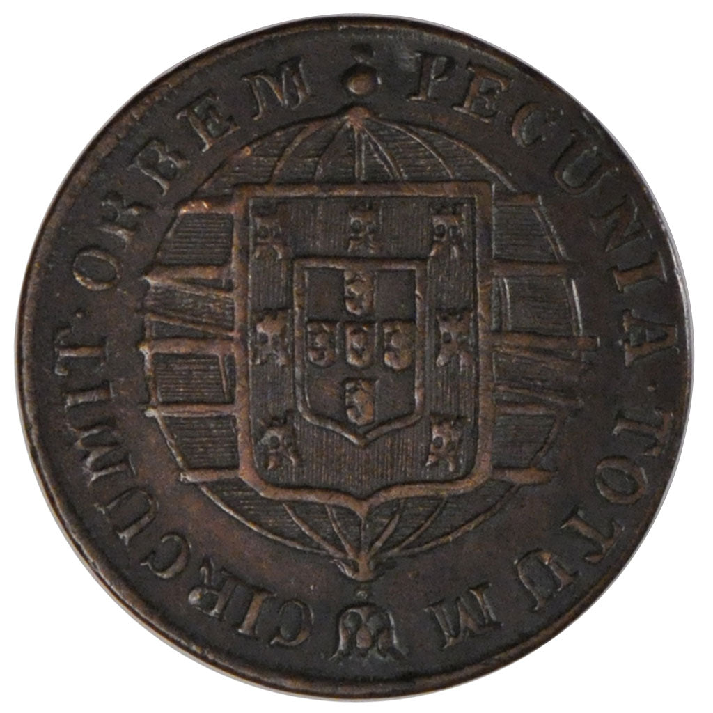 Brasile, 10 Reis, 1820, Rio de Janeiro, BB+, Rame, KM:314.1