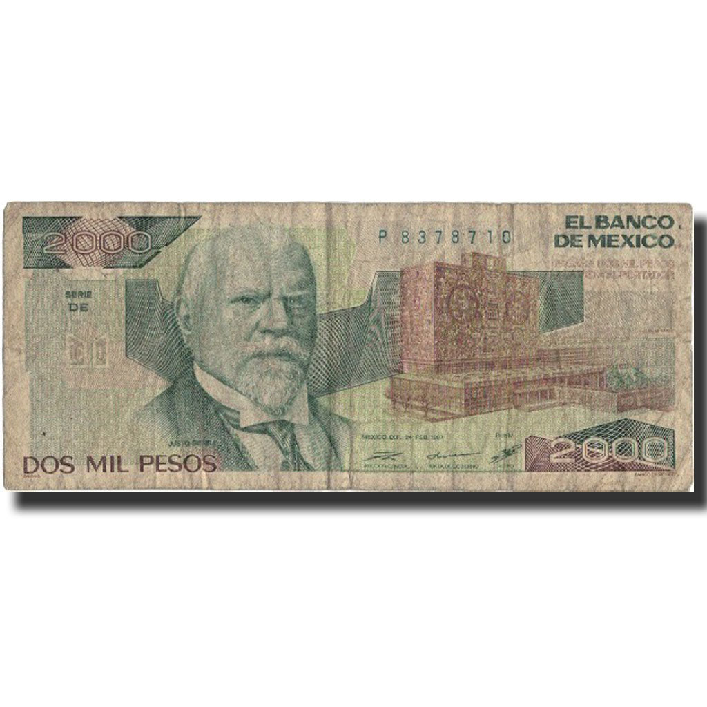 Banconote, Messico, 2000 Pesos, 1987, 1987-02-24, KM:86b, MB