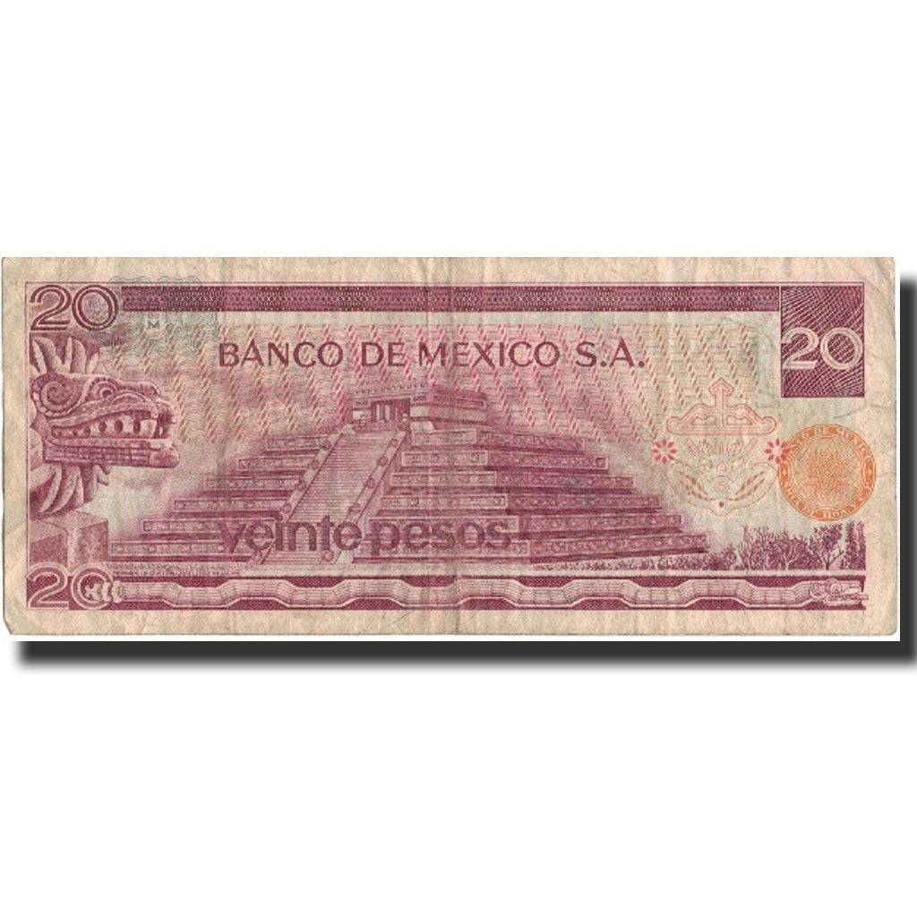 Billete, 20 Pesos, 1972, México, 1972-12-29, KM:64a, BC+