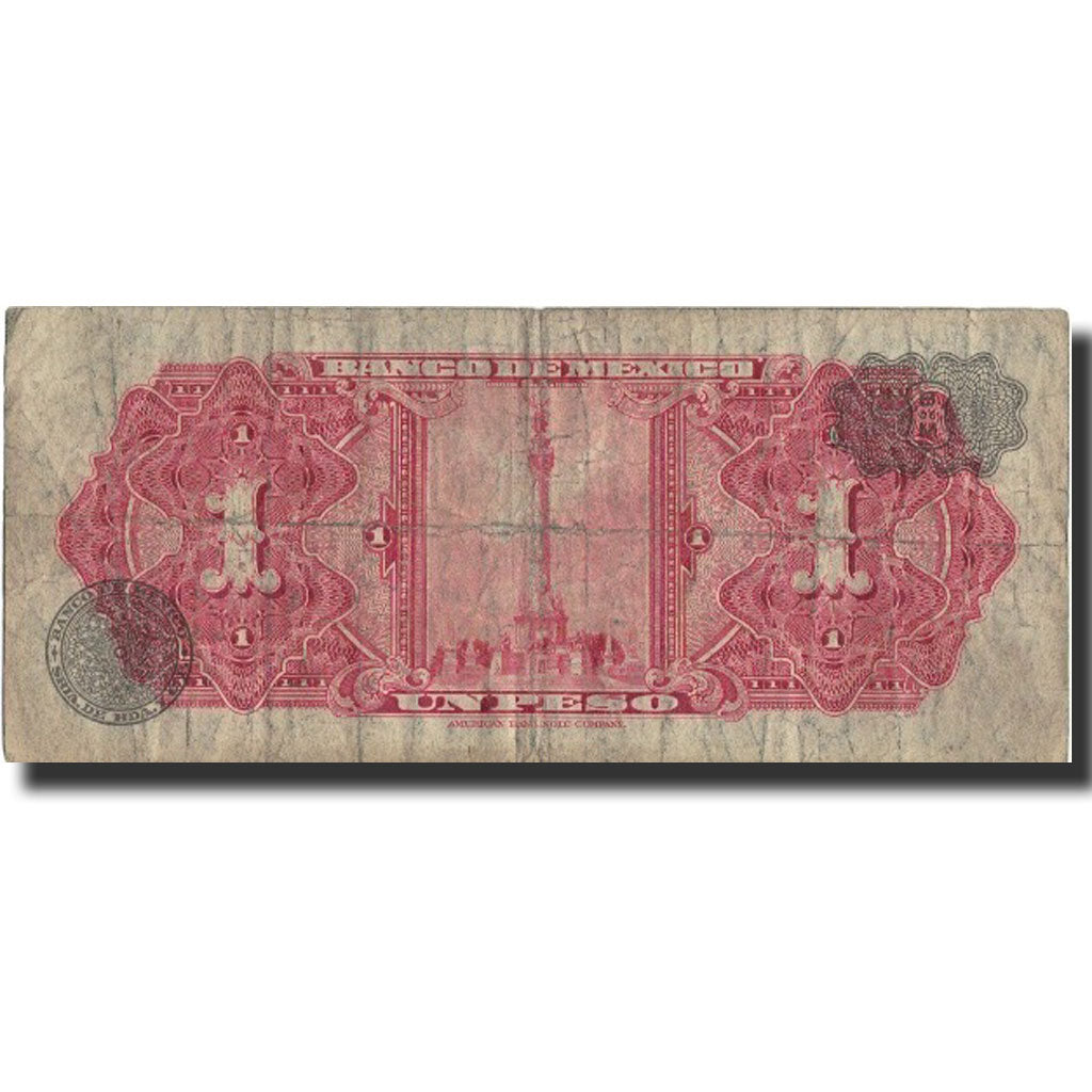 Banknote, Mexico, 1 Peso, 1958, 1958-08-20, KM:59d, VF(20-25)