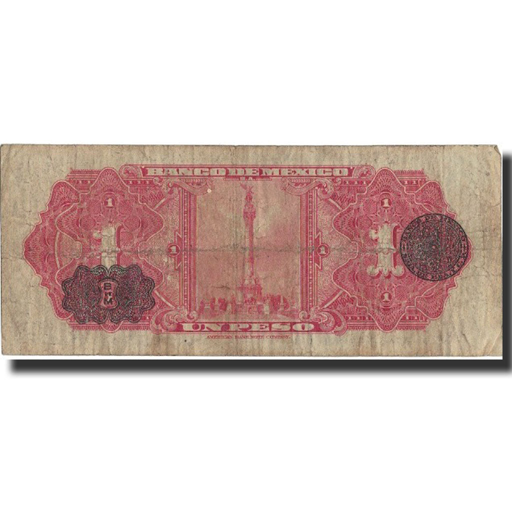 Billete, 1 Peso, 1950, México, 1950-07-26, KM:46b, BC