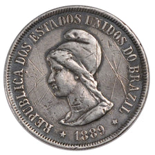 Brazil, 500 Reis, 1889, KM #494, EF(40-45), Silver, 6.33