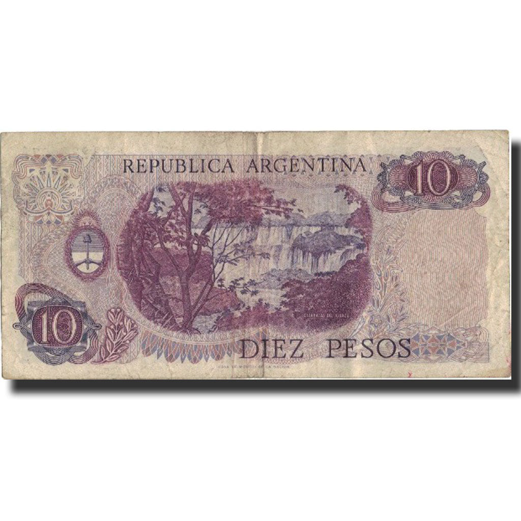 Billet, Argentine, 10 Pesos, Undated (1976), Undated, KM:300, TB+