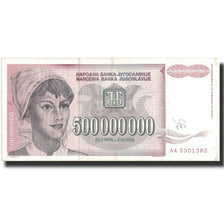 Banknote, Yugoslavia, 500,000,000 Dinara, 1993, 1993, KM:125, AU(50-53)