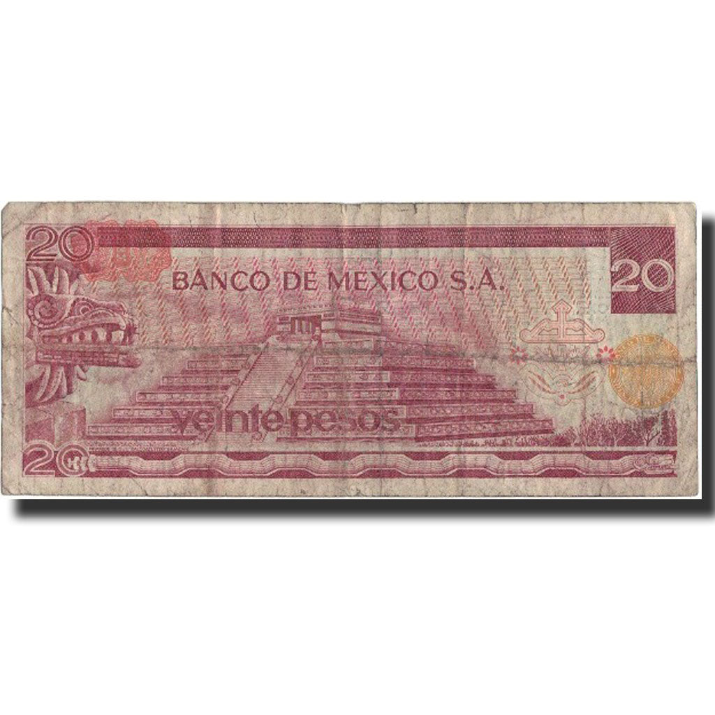 Banknote, Mexico, 20 Pesos, 1977, 1977-07-08, KM:64d, VF(30-35)