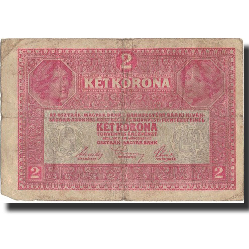 Banknote, Austria, 2 Kronen, 1917, 1917-03-01, KM:21, VF(30-35)