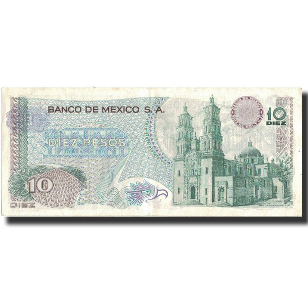 Billete, 10 Pesos, 1974, México, 1974-10-16, KM:63g, MBC+