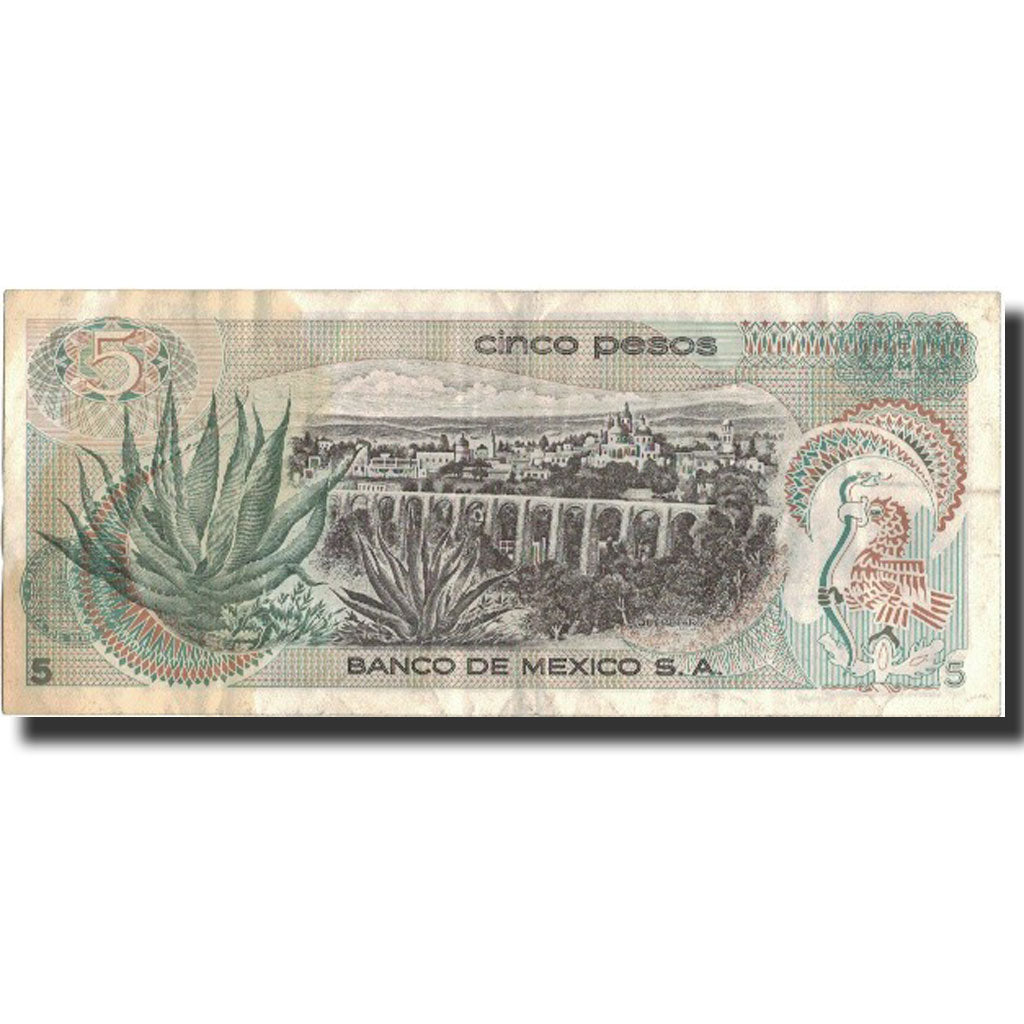 Billete, 5 Pesos, 1969, México, 1969-12-03, KM:62a, MBC