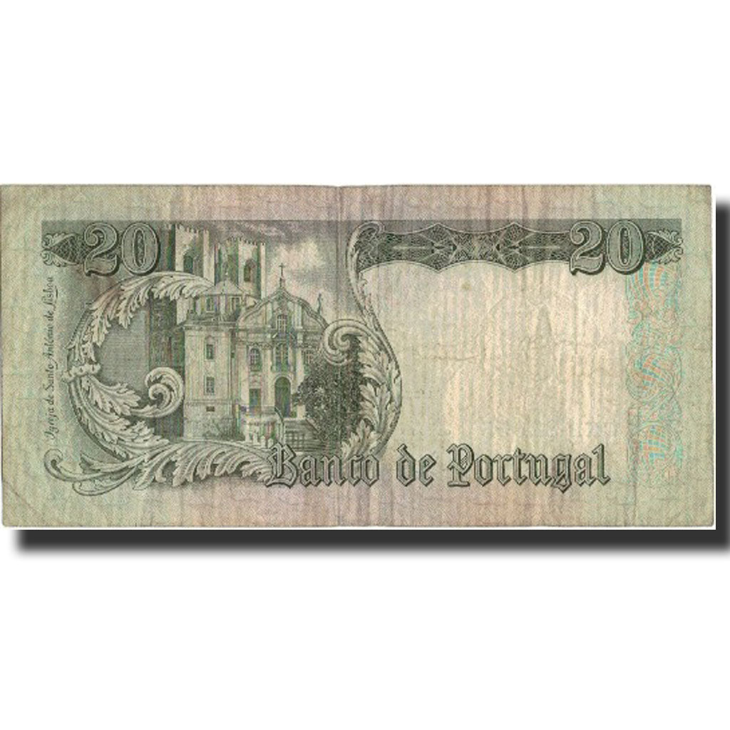 Billete, 20 Escudos, 1964, Portugal, 1964-05-26, KM:167a, BC+