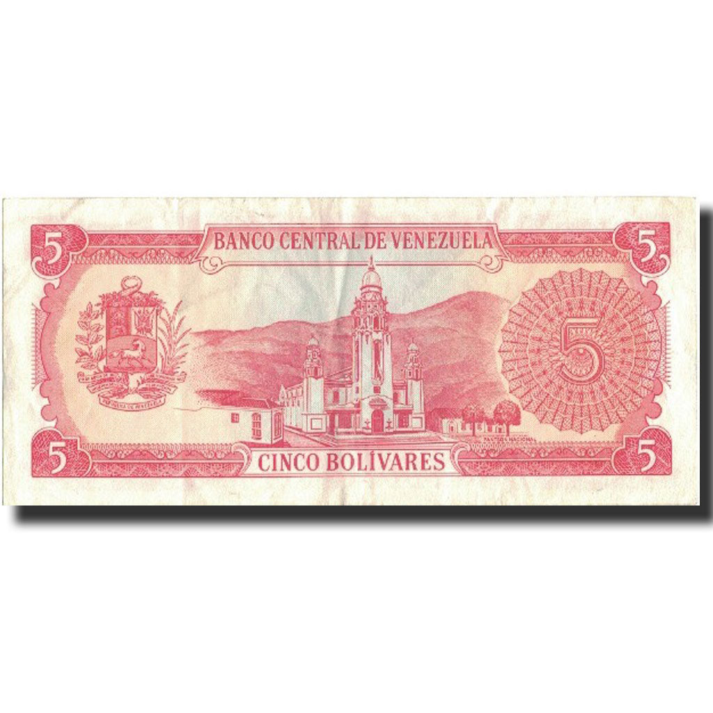 Banknote, Venezuela, 5 Bolivares, 1989, 1989-09-21, KM:70a, EF(40-45)