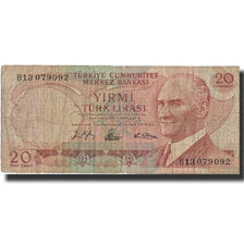 Banknote, Turkey, 20 Lira, 1966, 1966-06-15, KM:187b, VF(20-25)