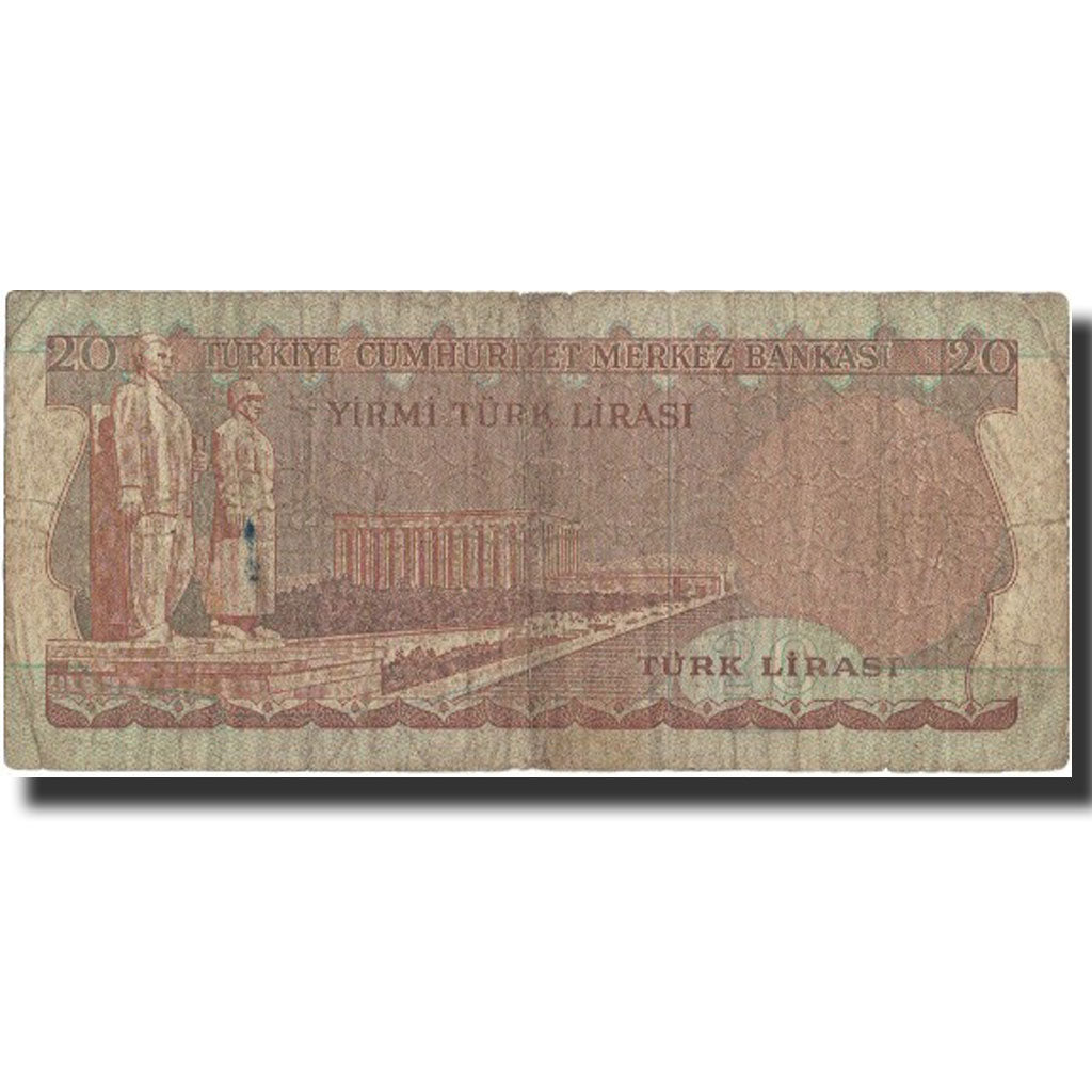Banknote, Turkey, 20 Lira, 1966, 1966-06-15, KM:187b, VF(20-25)