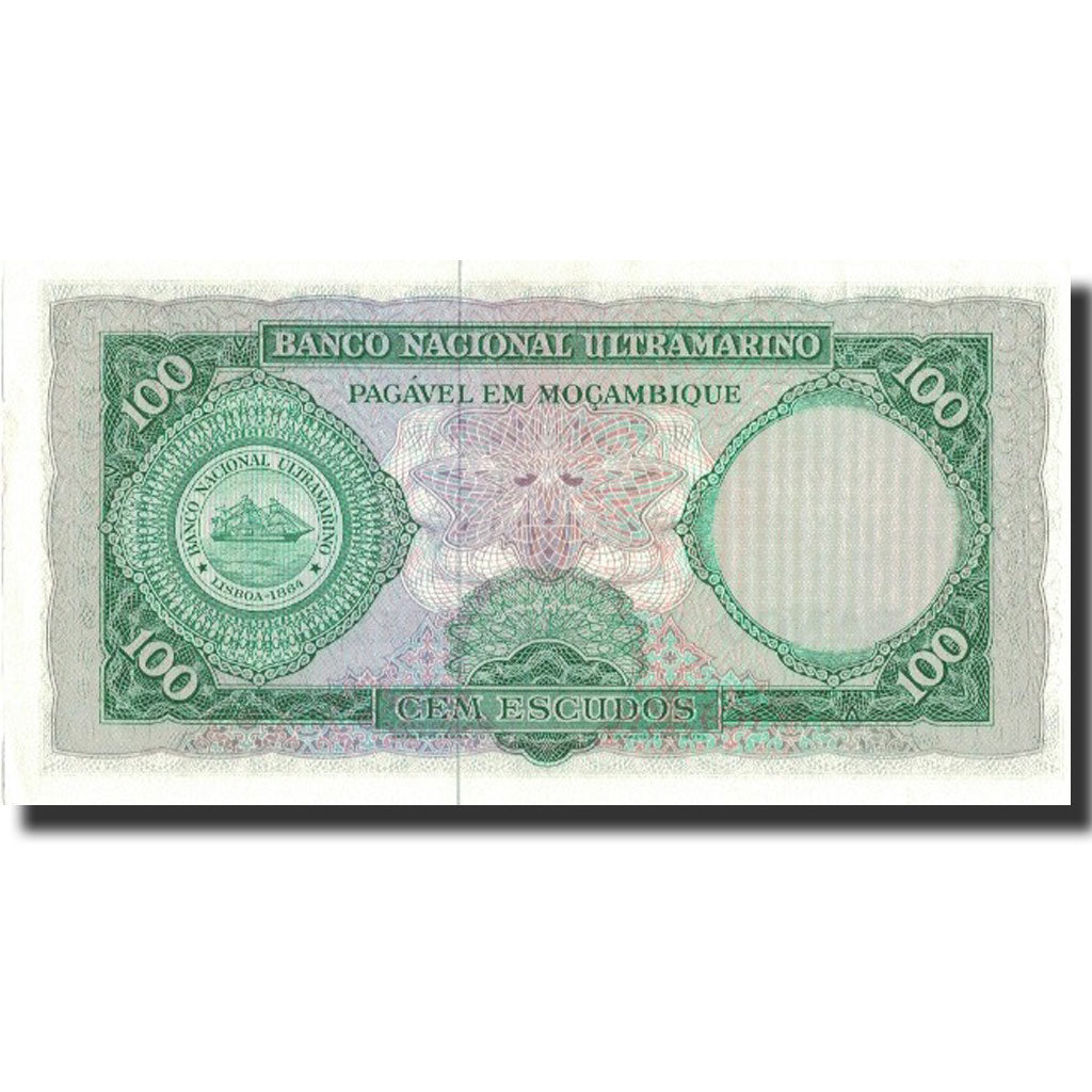Banknote, Mozambique, 100 Escudos, 1961, 1961-03-27, KM:109a, UNC(60-62)