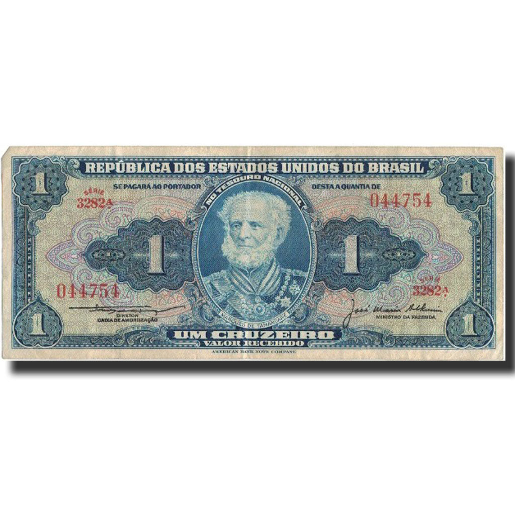 Banconote, Brasile, 1 Cruzeiro, Undated (1944), Undated, KM:132a, BB