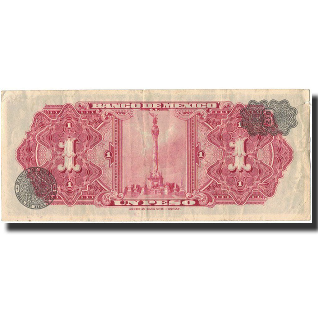 Billete, 1 Peso, 1958, México, 1958-08-20, KM:59d, BC+