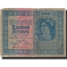 Banknote, Austria, 1000 Kronen, 1922, 1922-01-02, KM:78, VF(20-25)