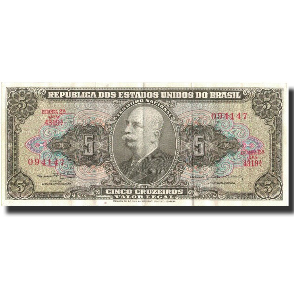 Banconote, Brasile, 5 Cruzeiros, Undated (1962-64), Undated, KM:176d, BB+