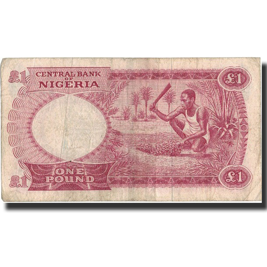 Banknot, Nigeria, 1 Pound, undated 1967, Undated, KM:8, VF(30-35)