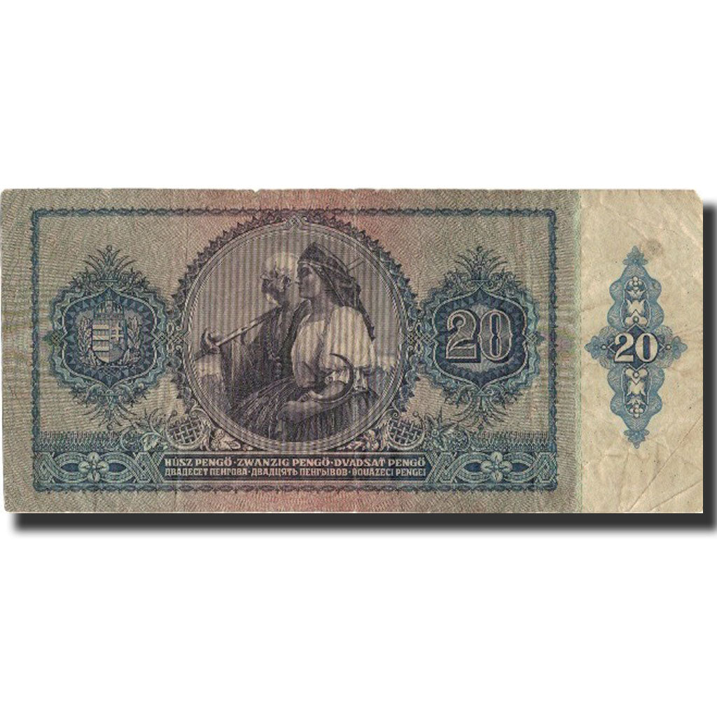 Banknot, Węgry, 20 Pengö, 1941, 1941-01-15, KM:109, F(12-15)