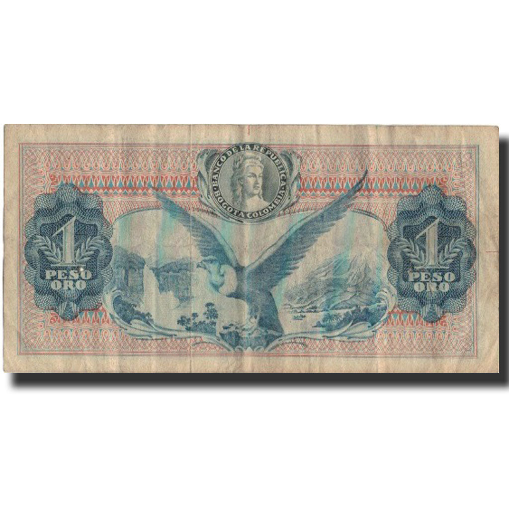Banknote, Colombia, 1 Peso Oro, 1963, 1963-01-02, KM:404b, EF(40-45)