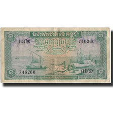 Banknote, Cambodia, 1 Riel, UNDATED (1956-75), Undated, KM:4a, VF(30-35)